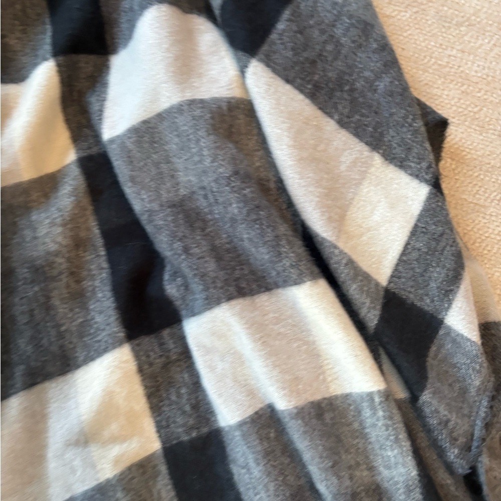 Lucky Brand Black and Gray Checkered Cape - Picture 8 of 8